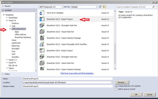 sharepoint empty project