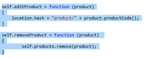 adding functions to ProductViewModel