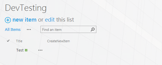 An item gets created