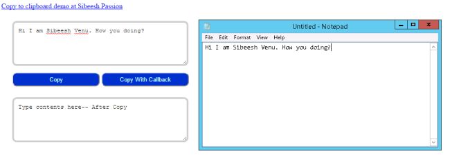 Copy Contents to Clipboard Using jQuery