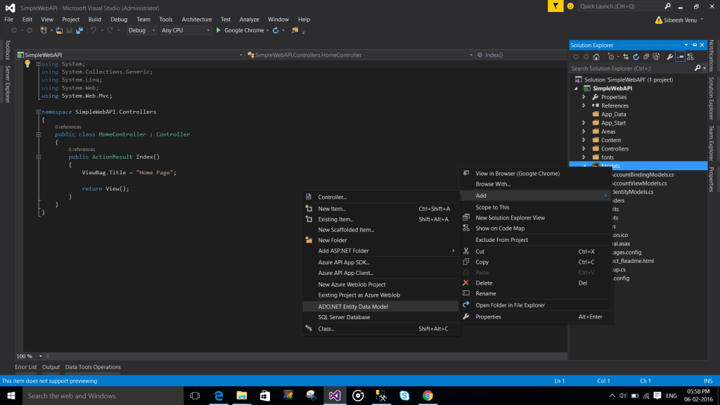 Creating Entity Model 1