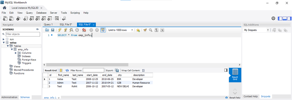 Trigger in MySQL
