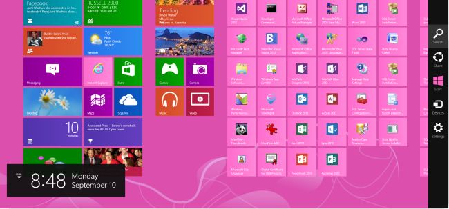 Windows 8 Metro screen