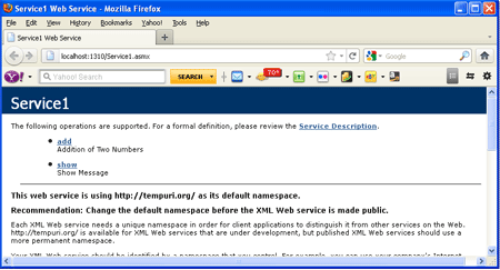 consuming web service using ajax