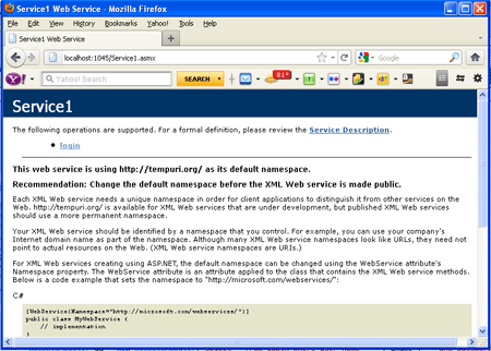 login check through web service 
