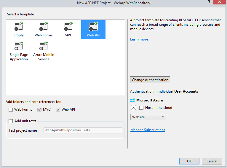 Working With Repository Pattern in WebAPI 2