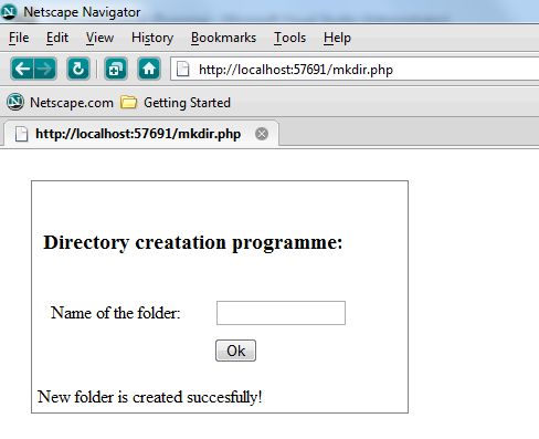 Make a Directory in PHP