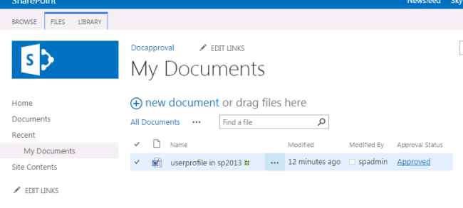 status of the document