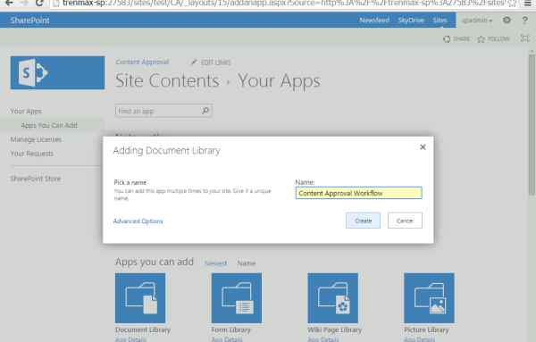 Create a document library