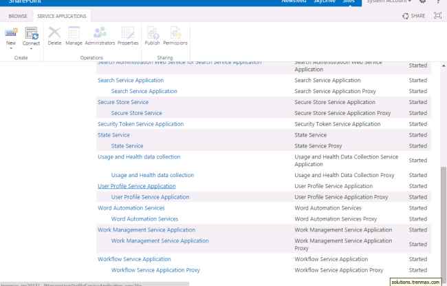User profile service application