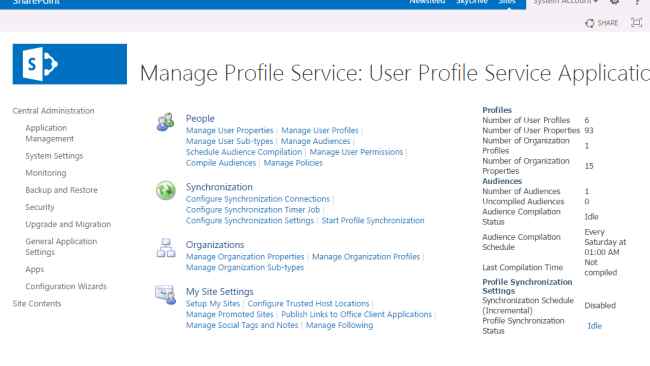 see the default number of user profile