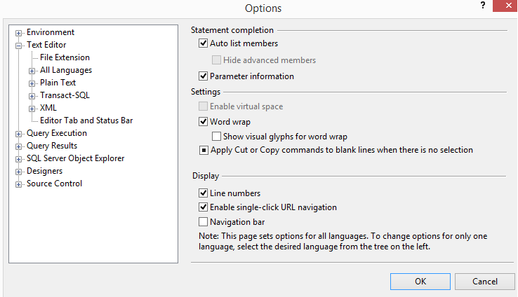 Microsoft SQL Server Keyboard Shortcuts