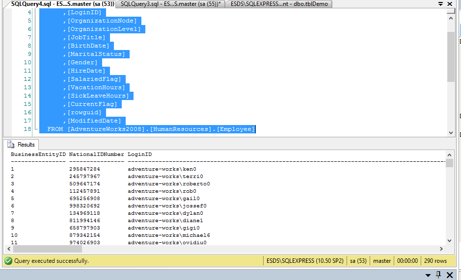 Microsoft SQL Server Keyboard Shortcuts