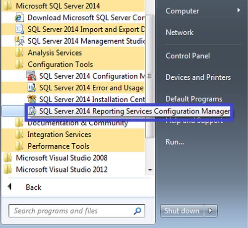 Configure SSRS