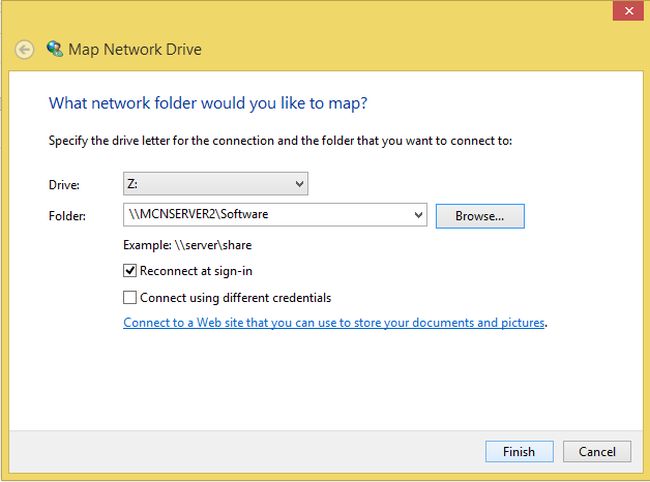 Map Network Drive in Windows 8