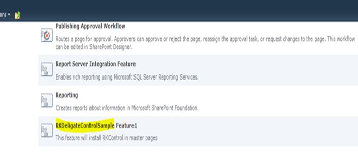Creating Delegate Controls In SharePoint