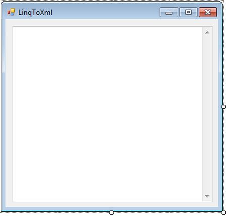 Design view of LinqToXml form