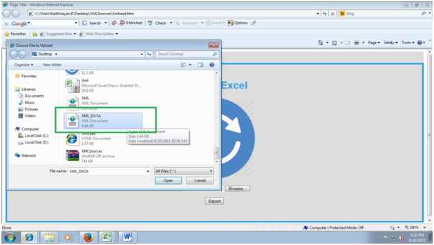 Choose the XML document