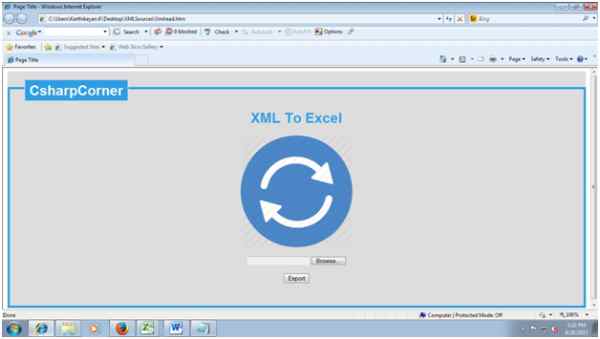 convert XML to Excel 