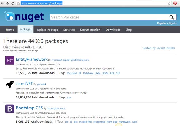 visual studio package manager console location