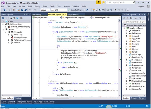 Visual Studio 2015 Feature Custom Windows Layout - Part 1