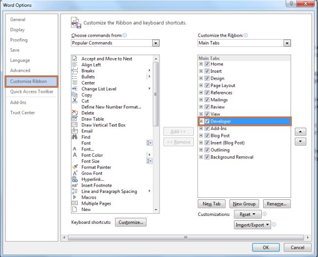 developer tab office 2013 developer tab office 2013