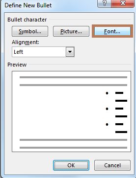 how to find bullets on microsoft word symbols