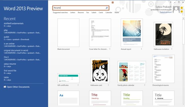 Resume Template Microsoft Word 2013 from www.c-sharpcorner.com
