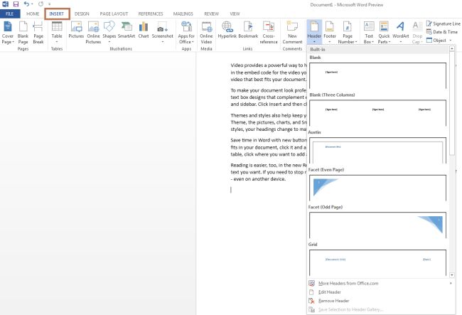 microsoft word heading inside anchor
