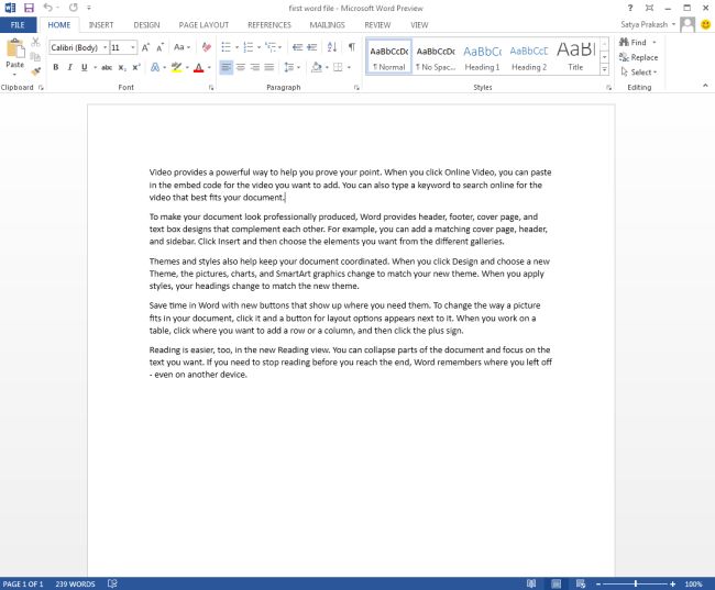 open word document open word document