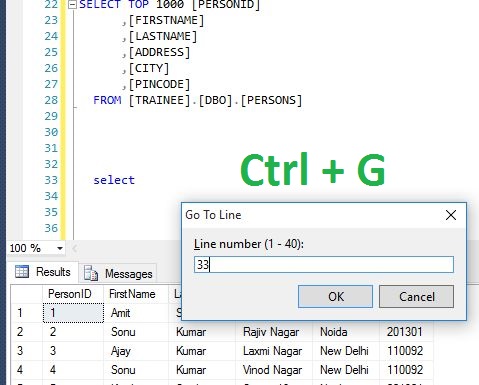 Important Keyboard Shortcuts In SQL Server 2014 image.