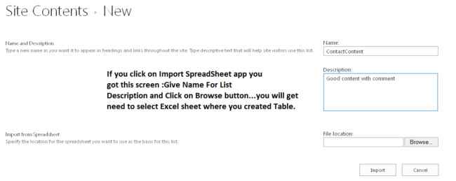 Select Excel spreadsheet