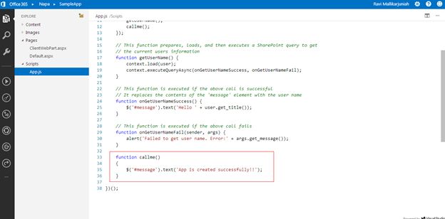 Create App in SharePoint 
