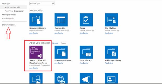 Create App in SharePoint 