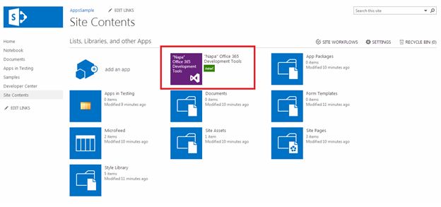 Create App in SharePoint 