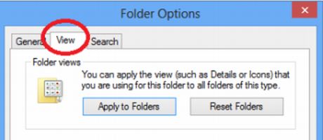 Folder Options window