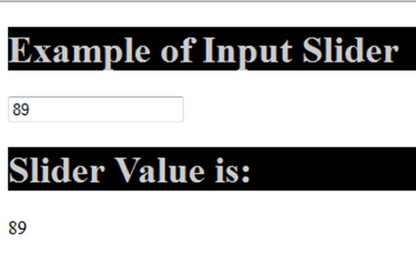 Input Range Slider in HTML5
