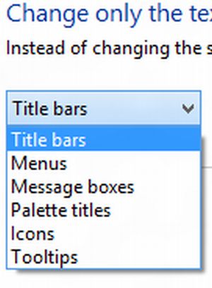 increase font size windows 8