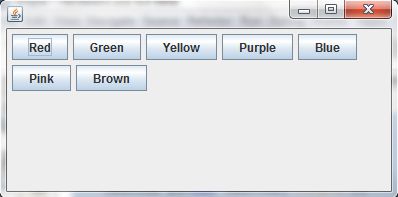 set the layout manager to use the default flowlayout set the layout manager to use the default flowlayout