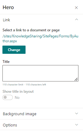 Hero Web Part In SharePoint Online