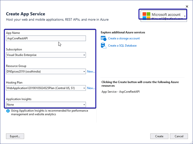 Web API (RESTful) in Azure App Service