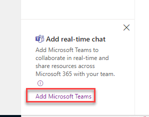 Add microsoft teams