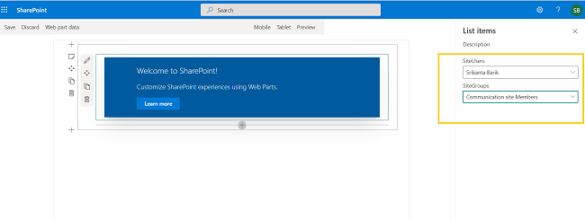 Display UserName and GroupName of a SharePoint Site in a webpart by