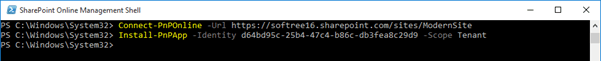 SharePoint App Operations Using PnP PowerShell