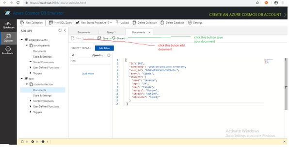 Query Using Azure Document-DB SQL