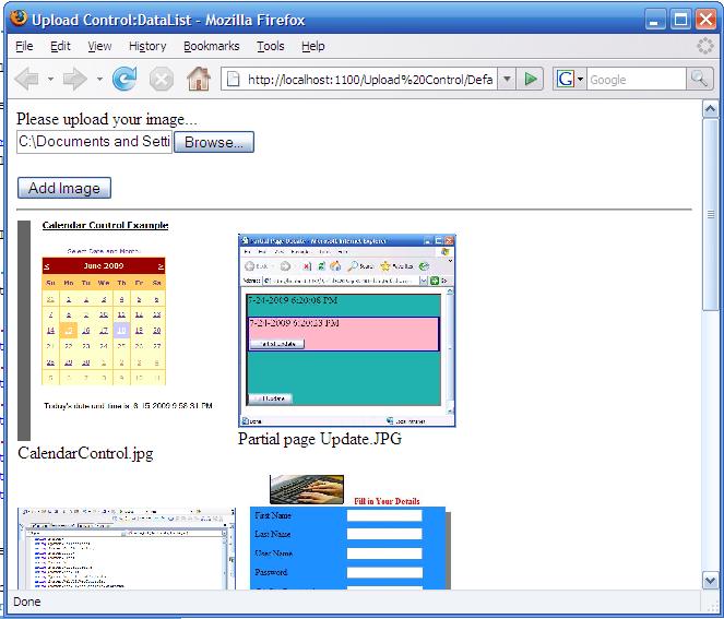 Uploadcontrol with datalist.JPG