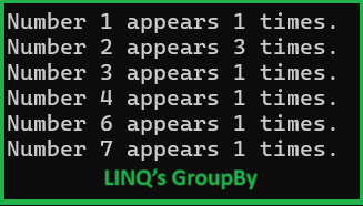 Using LINQ’s GroupBy