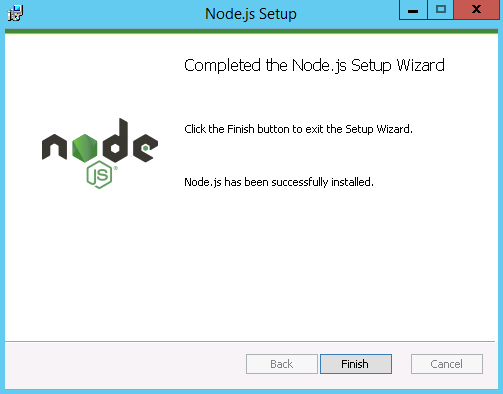 Установить node. Setup Wizard.