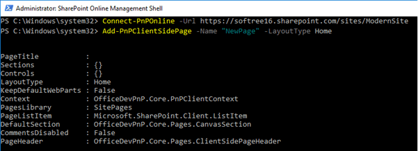 Add and Manipulate Modern SharePoint Page Using PnP PowerShell