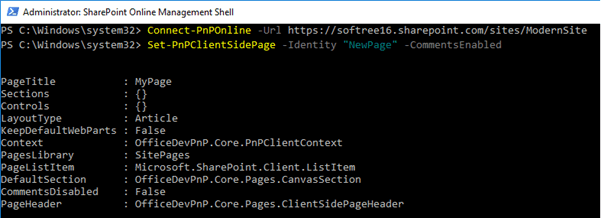 Add and Manipulate Modern SharePoint Page Using PnP PowerShell